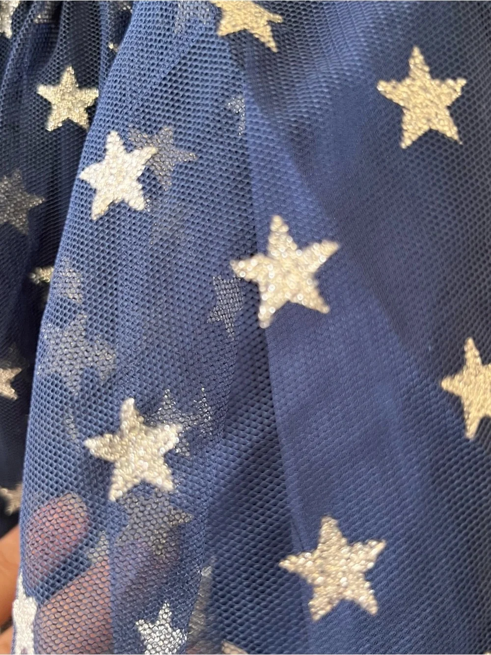 Carter's Navy Tulle Skirt with Silver Stars